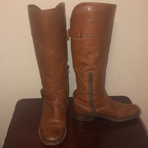 Frye Brown Zip Boots
